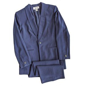 JONES NEW YORK Navy Blue Pinstripe Suit 12